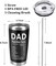 Father’s Day Gifts for Dad – 20oz Stainless Steel Insulated Tumbler with Lid & Straw | Leakproof Travel Coffee Mug for Men, Husband, Stepdad, Grandpa, Uncle | Birthday & Christmas Gift for Him